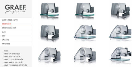 GRAEF szeletelő microsite